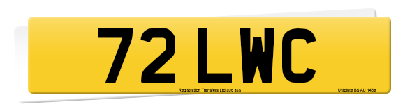 Registration number 72 LWC